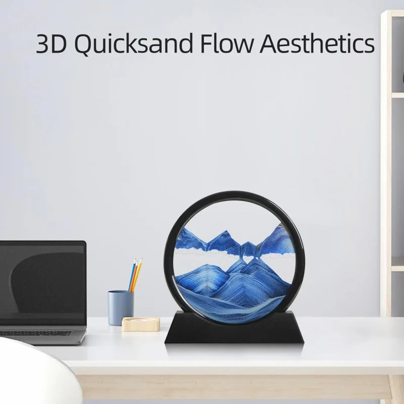 3D Quicksand Painting by My Store featuring vibrant, textured swirling colors and dynamic abstract design.