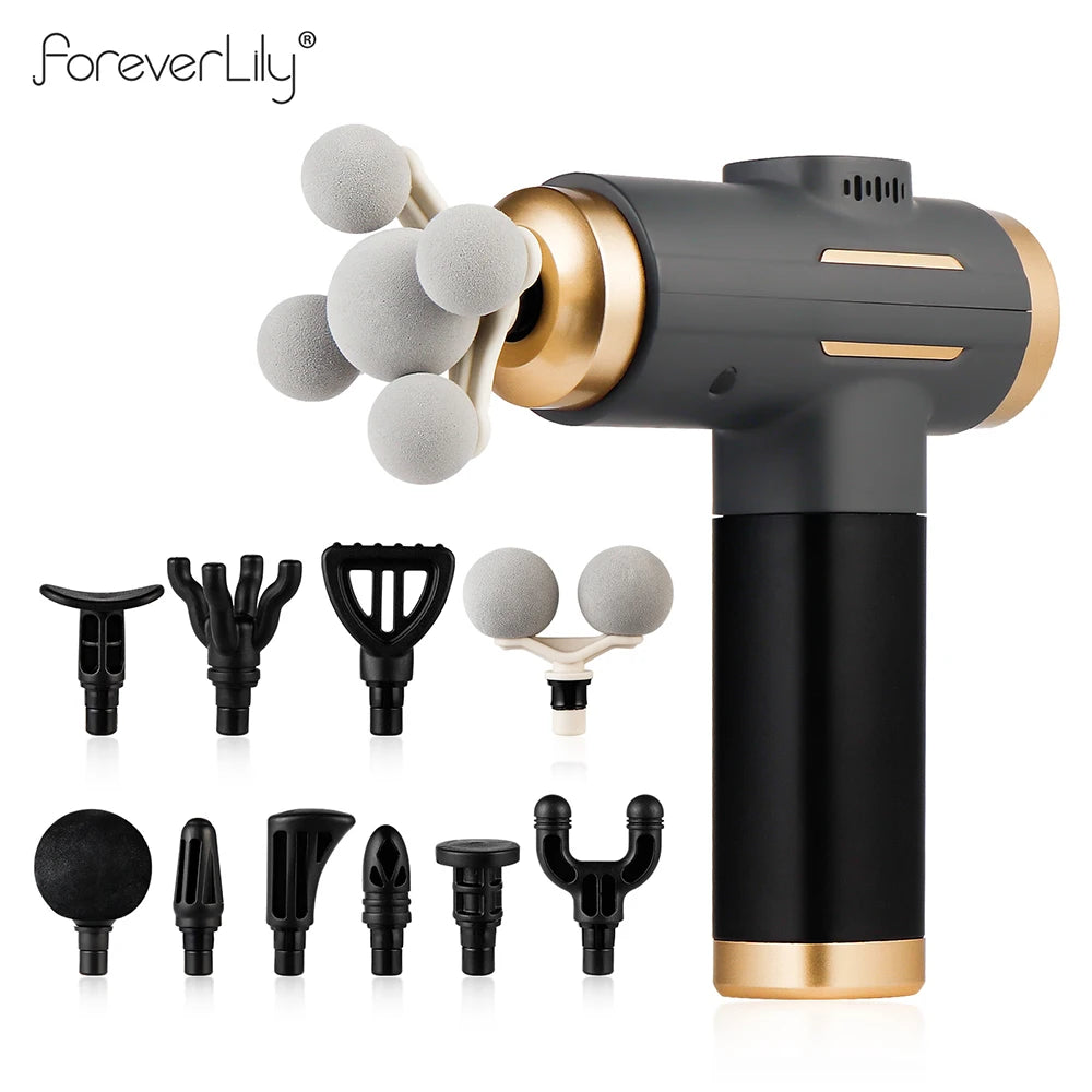 11-IN-1 Electric Massage Gun 99 Level Powerful Fascia Gun