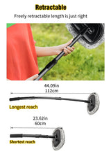 Smartlyo retractable bent bar car wash brush with flexible handle and soft bristles for effective vehicle cleaning.