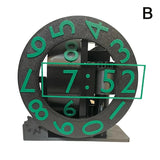 3D printed Triaxial Clock by Smartlyo with rotating numeric display showcasing modern design and intricate mechanical details.