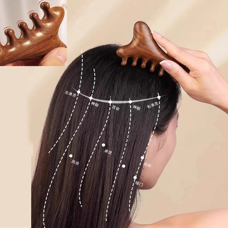 Sandalwood 4-in-1 Massage Comb