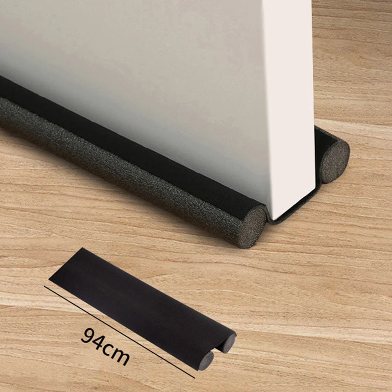 Close-up of a door sealing strip from My Store, showing flexible weatherproof strip for doors and windows.