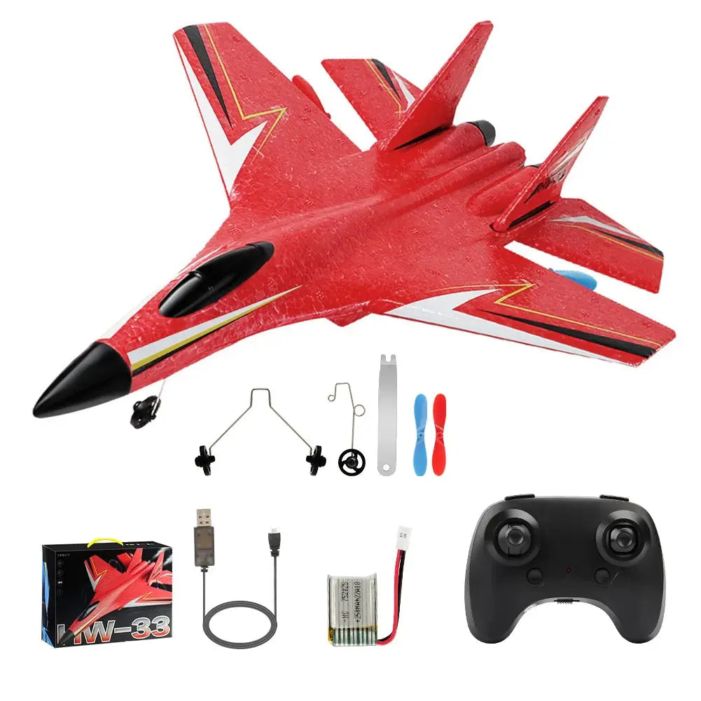 Remote control SU-27 plane by Smartlyo, detailed model with wings and fuselage, ready for flying outdoors.
