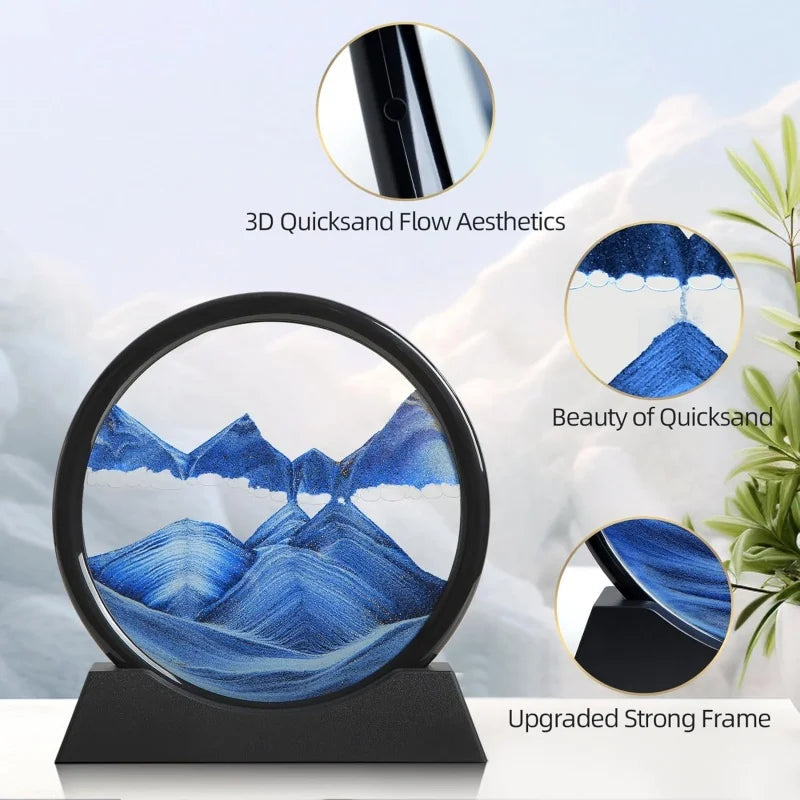 3D Quicksand Painting by My Store featuring vibrant, textured swirling colors and dynamic abstract design.