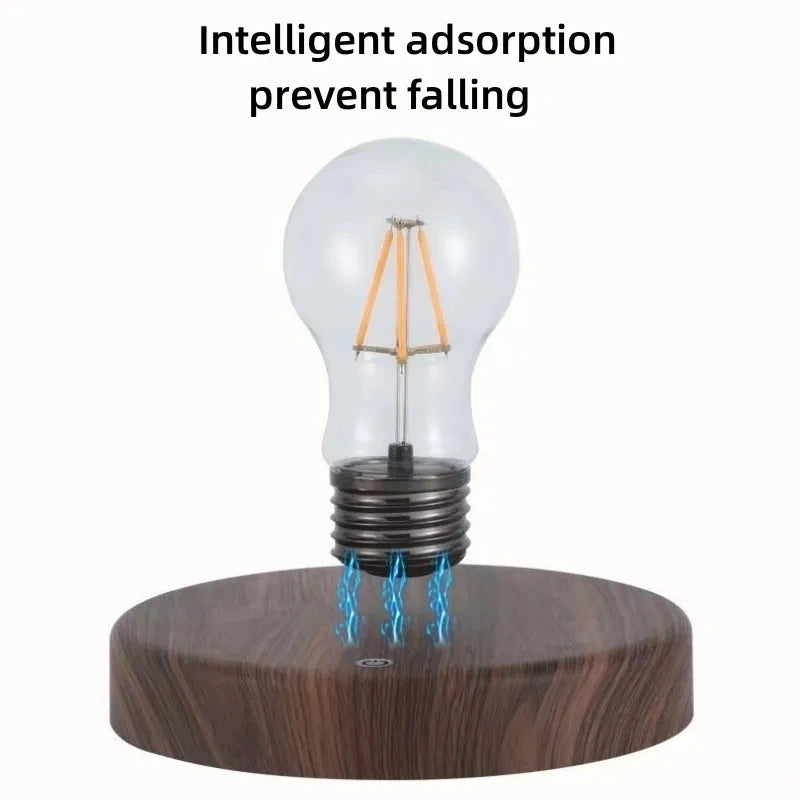 Smartlyo Magnetic Levitation Lamp floating above its base with a sleek modern design and glowing light effect.