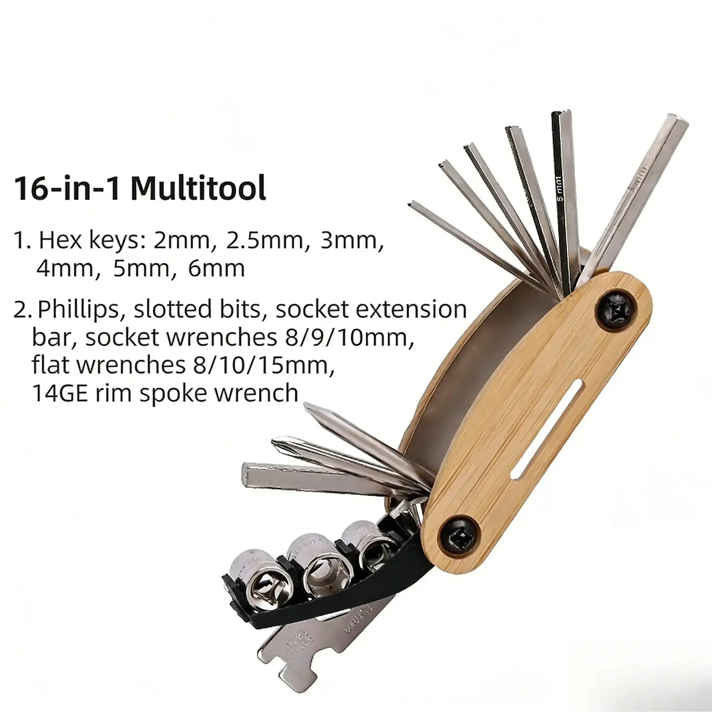 Smartlyo 16-in-1 socket wrench set with multiple interchangeable sockets arranged on a metal holder.