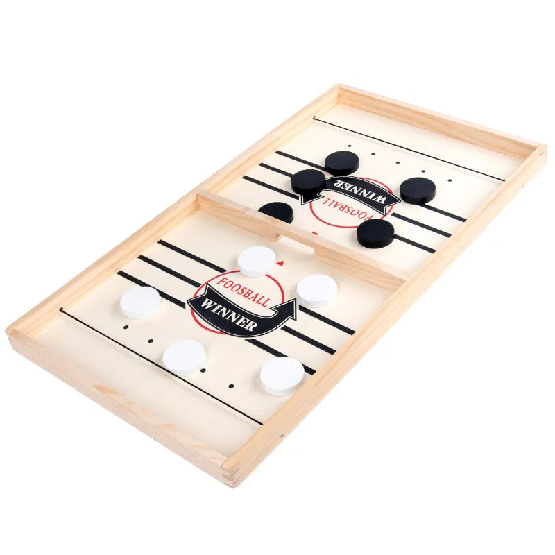 Wooden Catapult Sling Puck Board Game