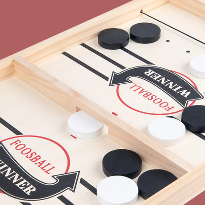 Wooden Catapult Sling Puck Board Game