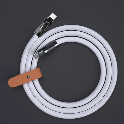 Smartlyo Fast Charge Type C silicone elbow with 180° rotating design, flexible and durable charging cable accessory.