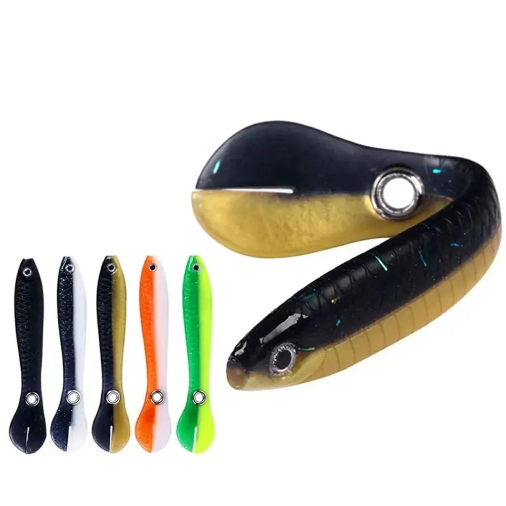 Realistic flexible fishing lure set by Smartlyo featuring colorful, life-like bait suitable for freshwater and saltwater fishing.