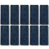 Set of 10 Smartlyo self-adhesive socket holders securely attach to walls for organizing electrical outlets and cords.