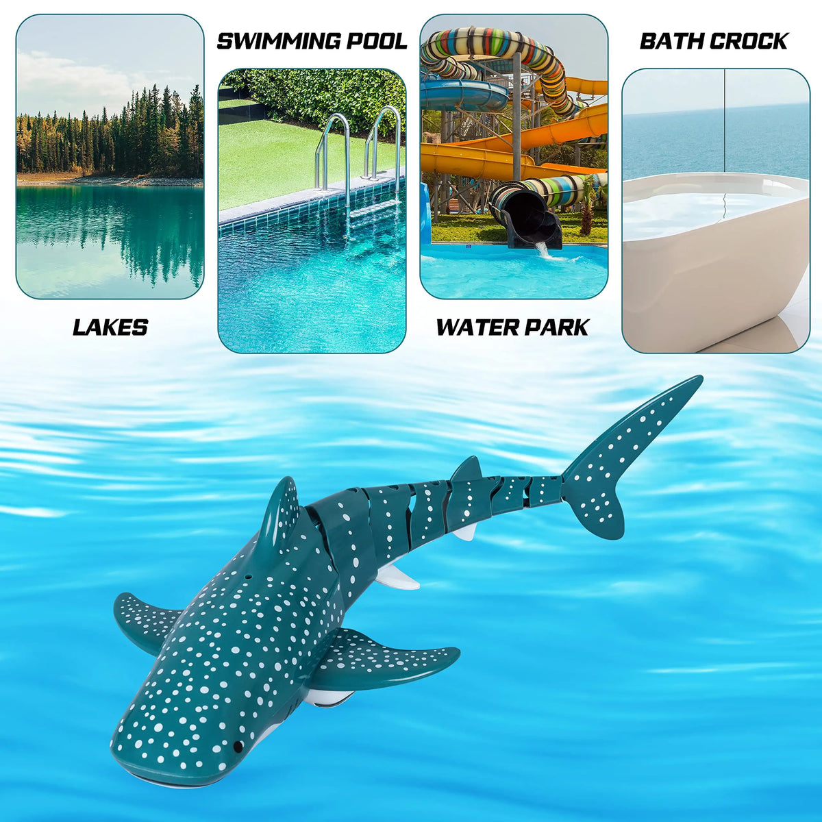 Smart RC Shark whale Spray Water Toy