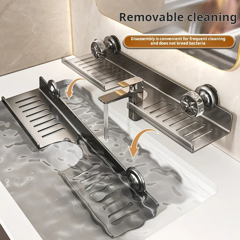 Suction Cup Wall-Mounted Bathroom Shelf (No Drilling)