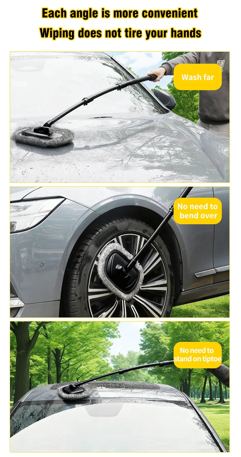 Retractable Bent Bar Car Wash Brush