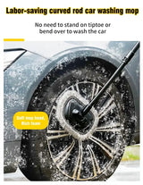 Smartlyo retractable bent bar car wash brush with ergonomic handle and flexible design for efficient vehicle cleaning.