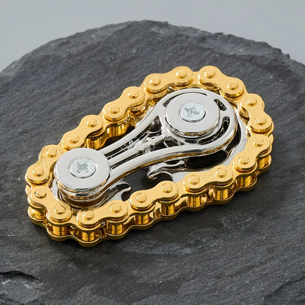 Fingertip Gyro Flywheel Fidget Spinner | Metal Bike Chain EDC Anti-Stress Toy