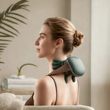 Smartlyo automatic shoulder and neck massager with ergonomic design, showing cushioned pads and control buttons.