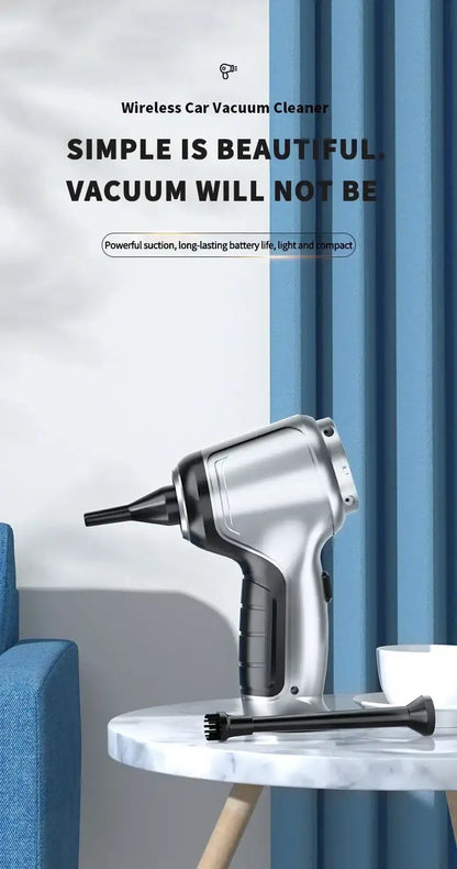 Smartlyo wireless car vacuum cleaner cordless handheld device with dust collection and compact design for automotive cleaning.