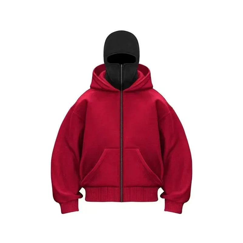 Men's & Women's Double-Layer Hooded Zip-Up Sweatshirt