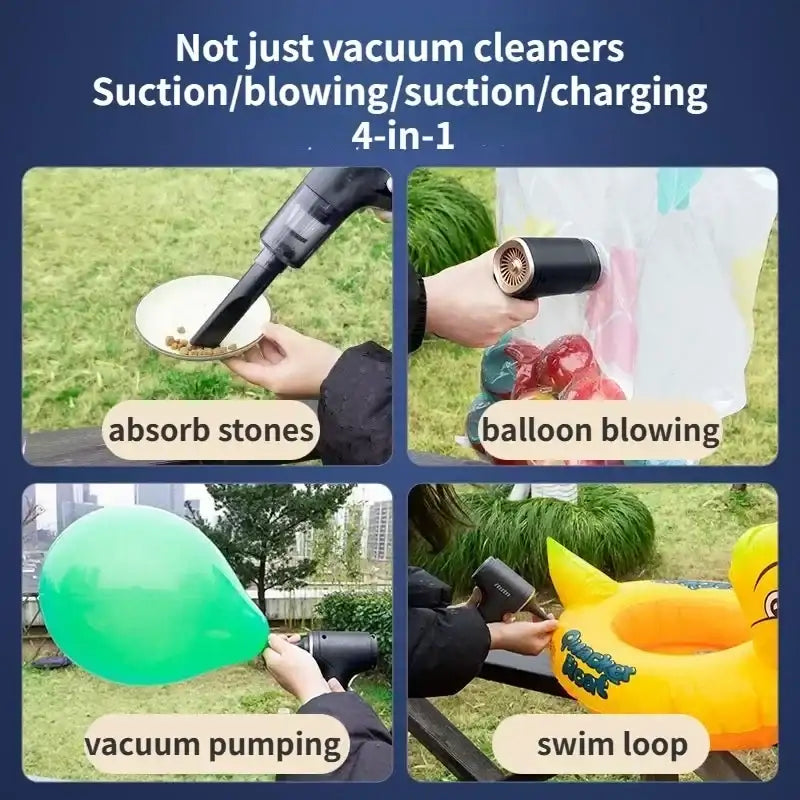Smartlyo ITUTN Wireless Car Vacuum Cleaner shown with compact design and handheld setup for easy vehicle cleaning.