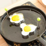 Smartlyo stainless steel heart-shaped fried egg mold and pancake maker for breakfast, baking, and omelette preparation in the kitchen.