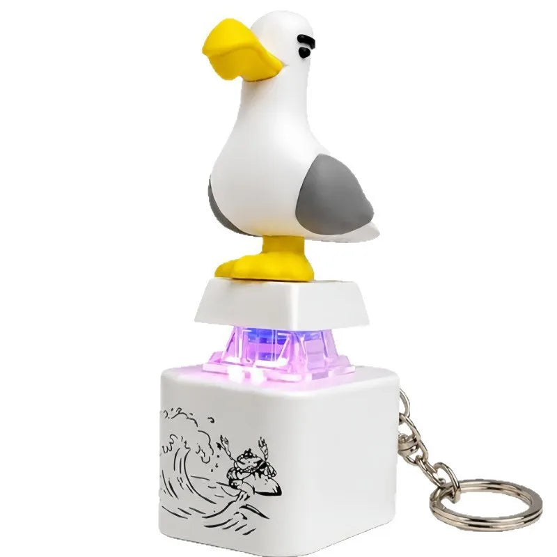 Rechargeable LED Sound Bird Keychain