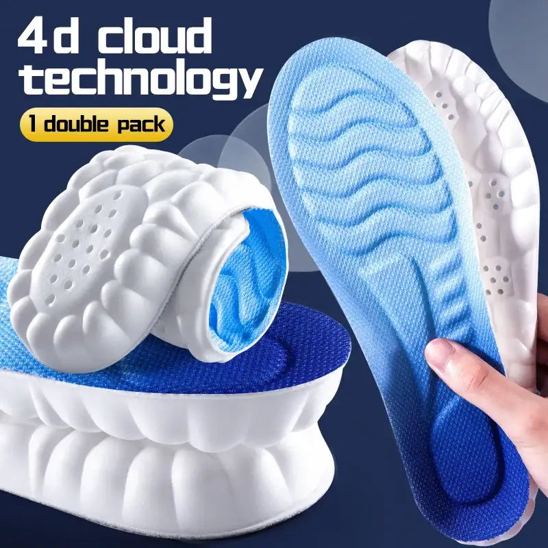 Smartlyo breathable shock absorption cushion insoles for running and orthopedic support, showing a close-up of the insole's textured surface.