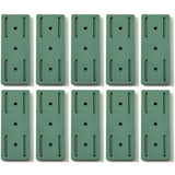 Set of 10 Smartlyo self-adhesive socket holders showing flexible, black plastic clips attached to a surface for organizing cords.