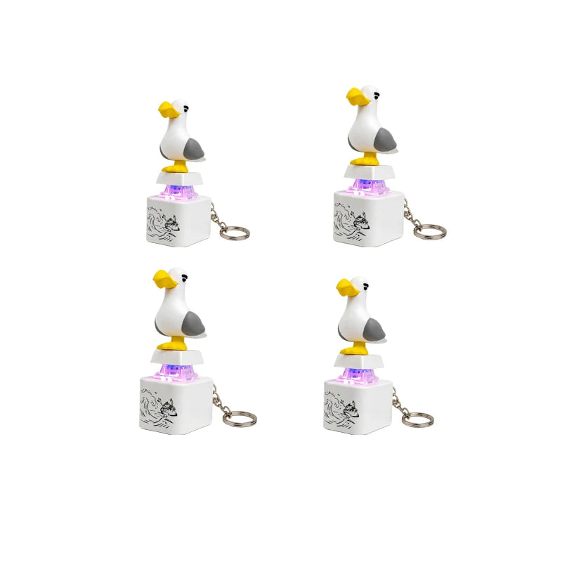 Rechargeable LED Sound Bird Keychain