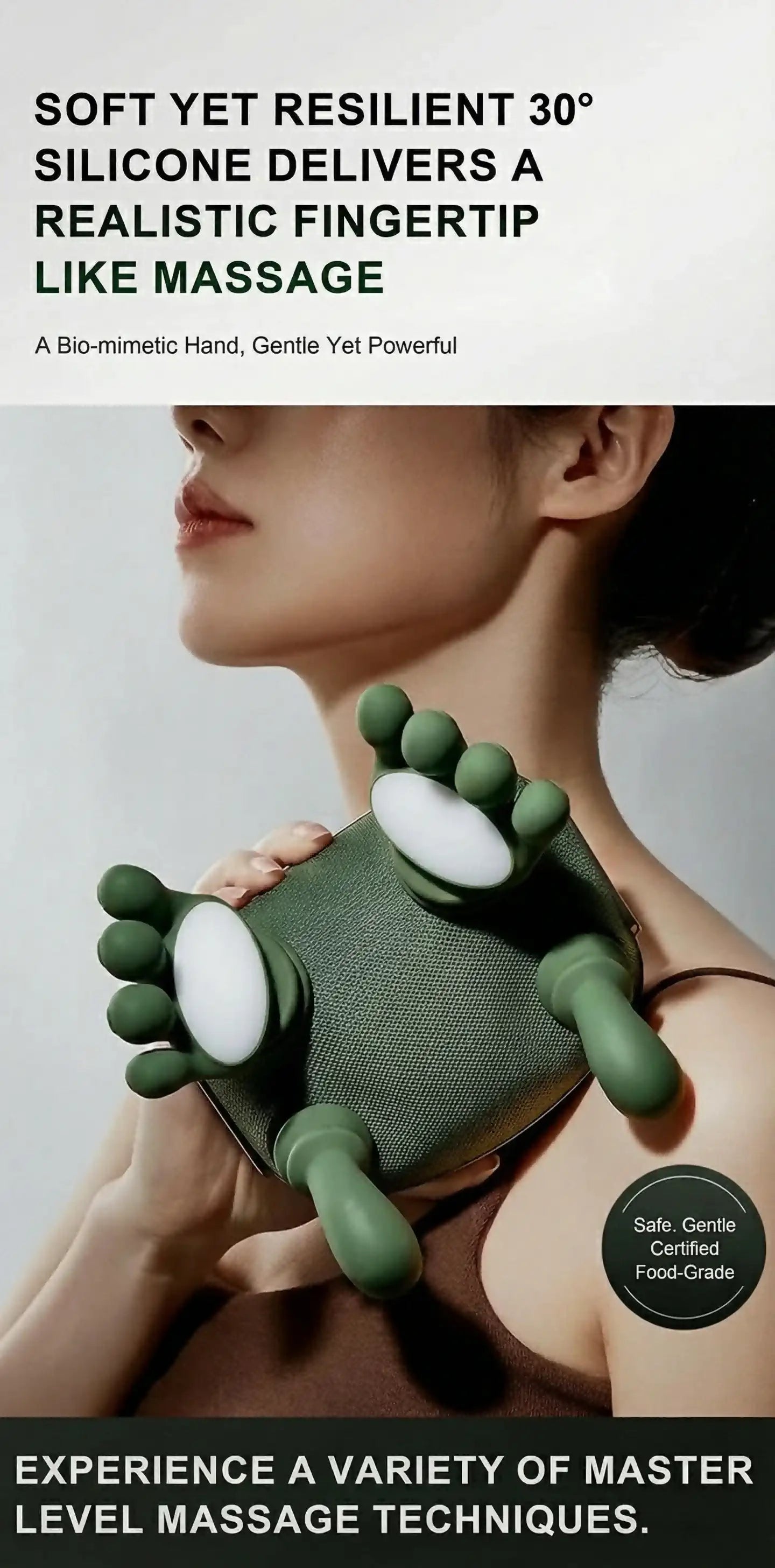 Smartlyo automatic shoulder and neck massager with ergonomic design and adjustable straps for targeted relief.