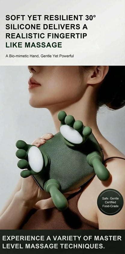 Smartlyo automatic shoulder and neck massager with ergonomic design and adjustable straps for targeted relief.
