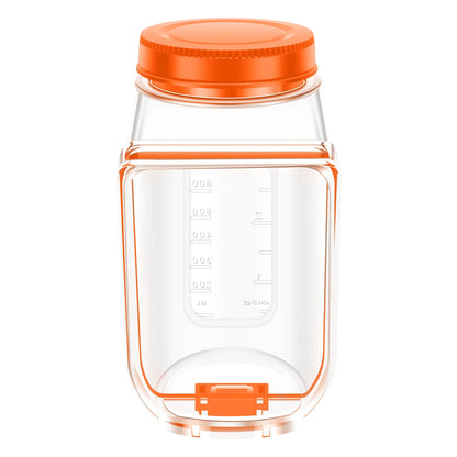 Portable Smartlyo side-opening salad jar with clear container and green lid, ideal for fresh salads on the go.