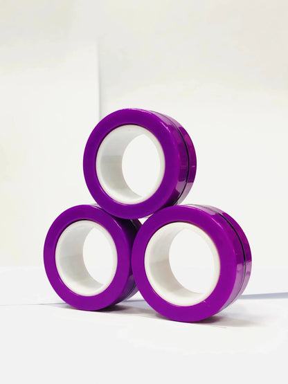 Magnetic Fidget Rings 3pcs – Finger Spinner Stress Relief Set