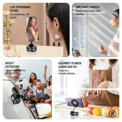Smartlyo strong magnetic car phone holder attached to a car dashboard, holding a smartphone securely for hands-free use