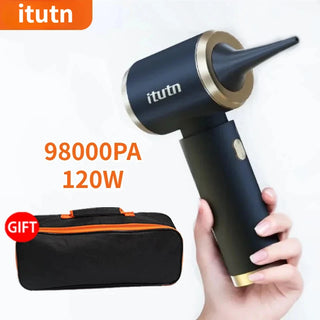 Smartlyo ITUTN wireless car vacuum cleaner with handheld design and dust collection port, ideal for quick vehicle cleaning.