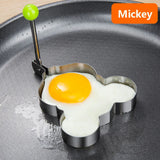 Smartlyo stainless steel heart-shaped fried egg mold and pancake maker for breakfast, omelette rings, and kitchen cooking tools.