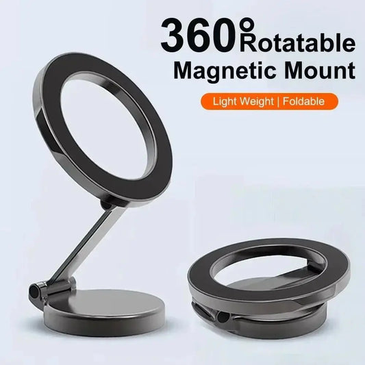 Smartlyo 360° magnetic cell phone holder mounted on a dashboard, designed for secure and flexible smartphone positioning.