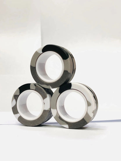 Magnetic Fidget Rings 3pcs – Finger Spinner Stress Relief Set