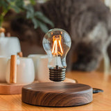 Smartlyo Magnetic Levitation Lamp floating above a base, modern LED design with a sleek, futuristic appearance.