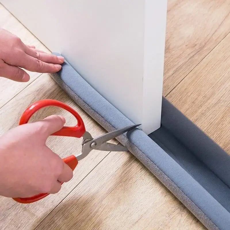 Close-up of a door sealing strip from My Store, showing the flexible weatherproof material designed to seal gaps around doors.