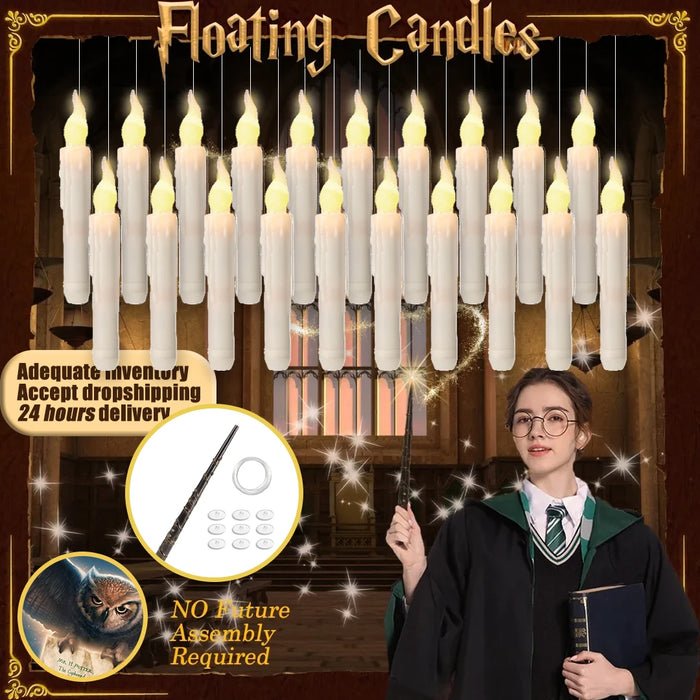 LED Floating Candles with Magic Wand