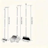 Smartlyo 3-in-1 folding broom and dustpan set for multi-surface cleaning, compact and easy to store.