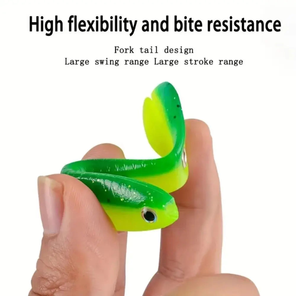 Realistic flexible fishing lure set by Smartlyo featuring colorful, lifelike soft plastic lures for freshwater and saltwater fishing.