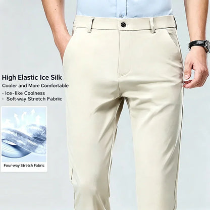 Men's Slim Stretch Wrinkle-Resistant Dress Pants