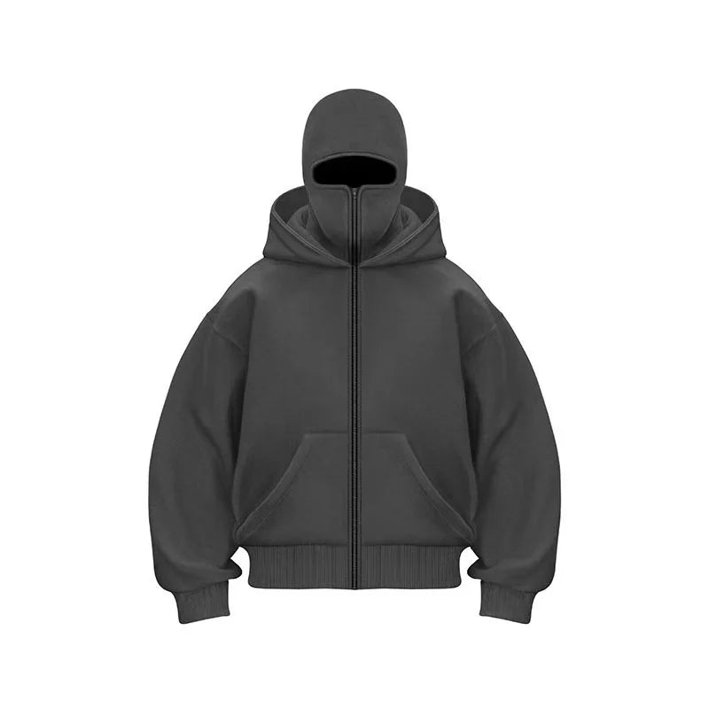 Men's & Women's Double-Layer Hooded Zip-Up Sweatshirt