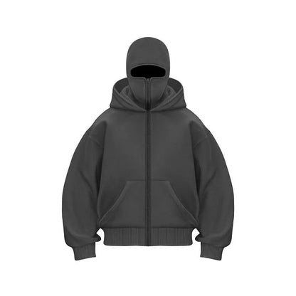 Men's & Women's Double-Layer Hooded Zip-Up Sweatshirt