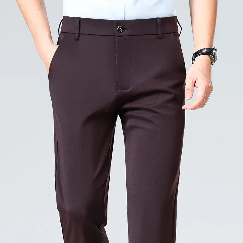 Men's Slim Stretch Wrinkle-Resistant Dress Pants