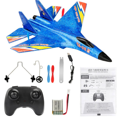 Smartlyo remote control plane model SU-27 flying through the air with detailed wings and sleek design.