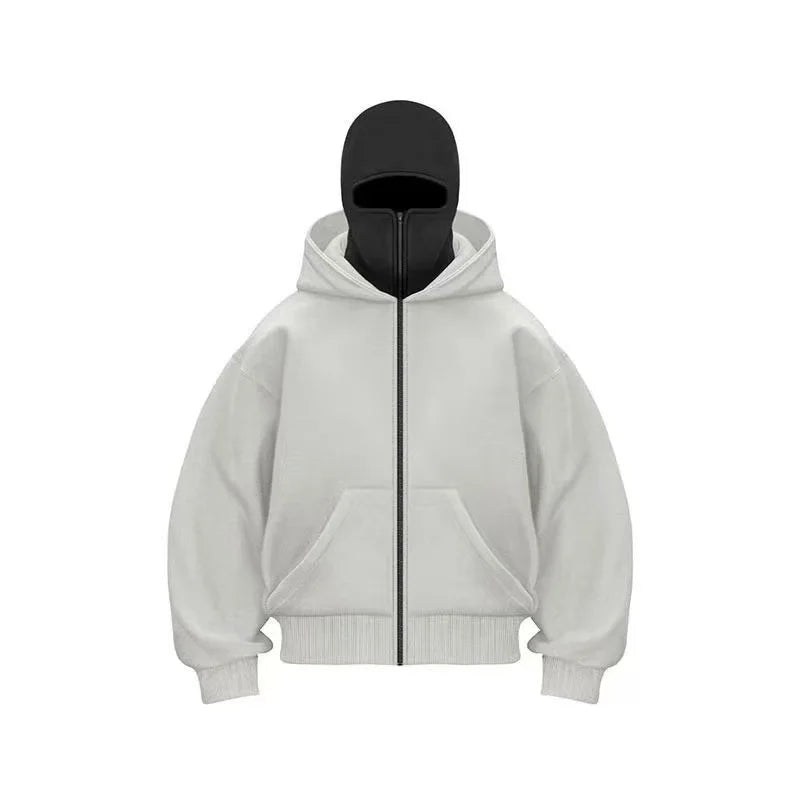 Men's & Women's Double-Layer Hooded Zip-Up Sweatshirt