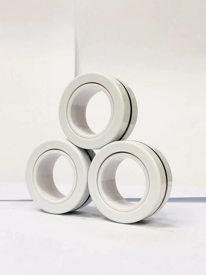 Magnetic Fidget Rings 3pcs – Finger Spinner Stress Relief Set